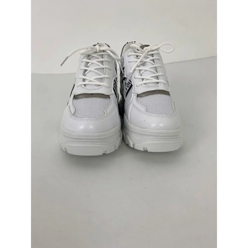 AEWLFTY NWOB Sneakers White Athletic Shoes Mod Contemporary Street Shoes - Size